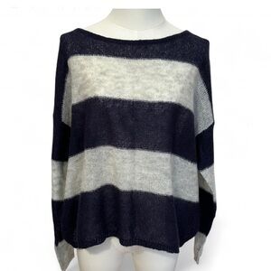 Free People Oversized Mohair-Blend Striped Sweater - Small
